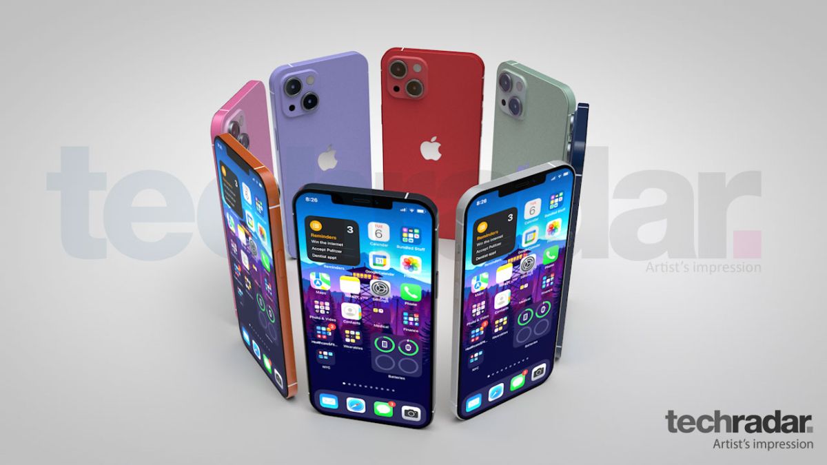 New Iphone 13 Report Backs Up Rumor Of Always On Display An Artist S Impression Of The Iphone 13 In Eight Different Colors Including Red Blue And Orange Wilson S Media