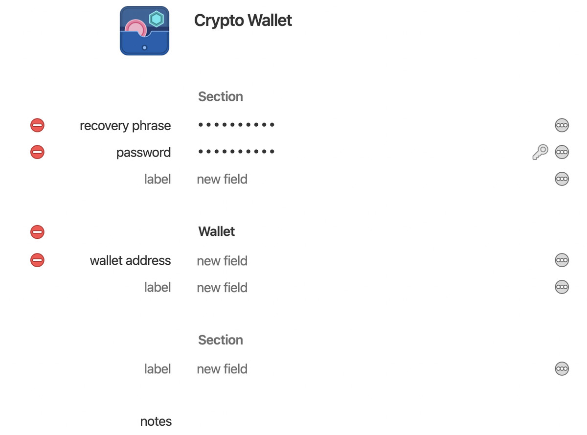 1password Now Lets You Easily Store Crypto Wallet Details Wilson S Media